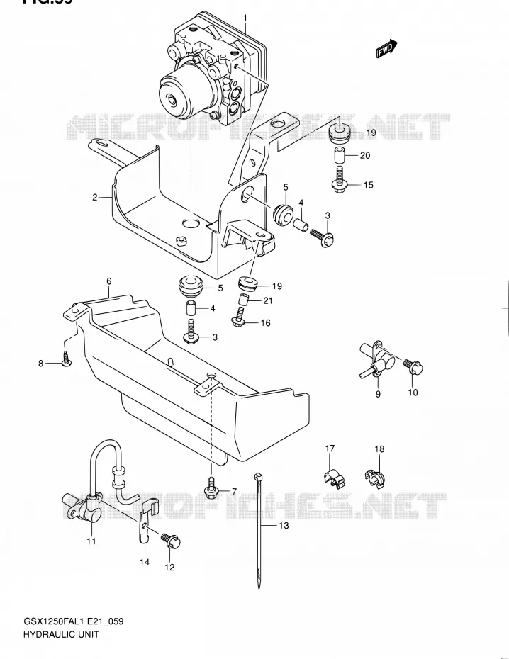 ABS SYSTEM Suzuki MOTO 1250 GSX-F 2011  GSX1250FAL1(E24)