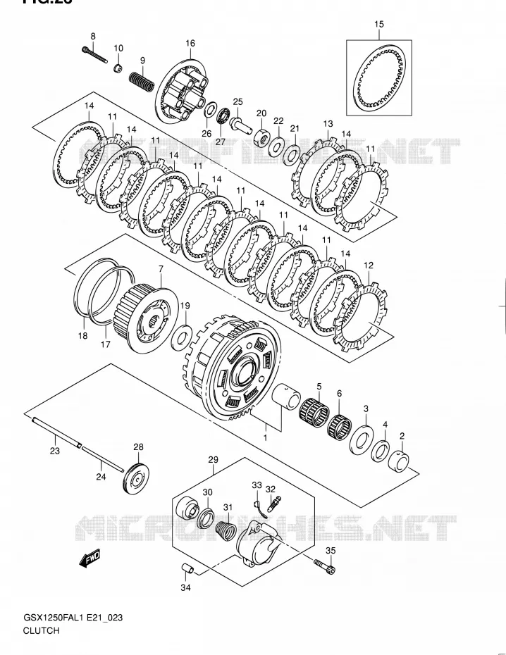 CLUTCH Suzuki MOTO 1250 GSX-F 2011  GSX1250FAL1(E24)