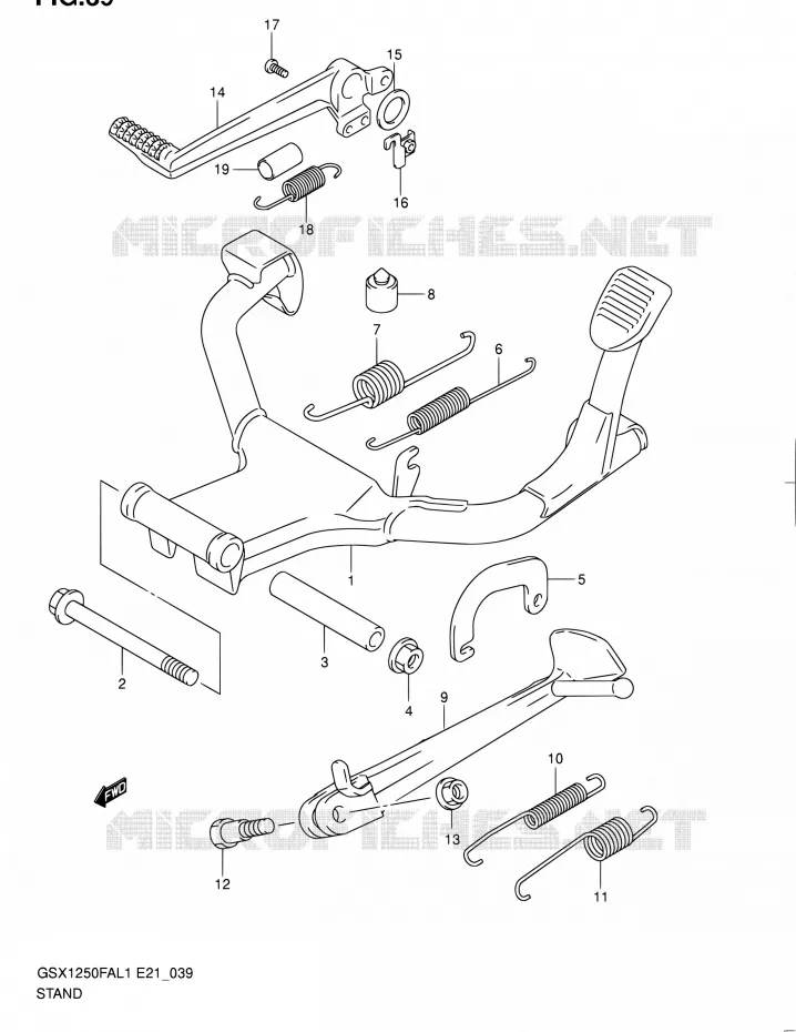 STAND Suzuki MOTO 1250 GSX-F 2011  GSX1250FAL1(E24)