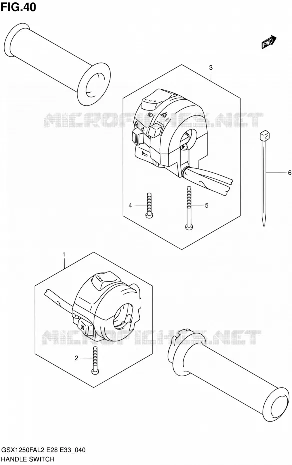 SWITCHES Suzuki MOTO 1250 GSX-F 2012  GSX1250FAL2(E03,E28,E33)