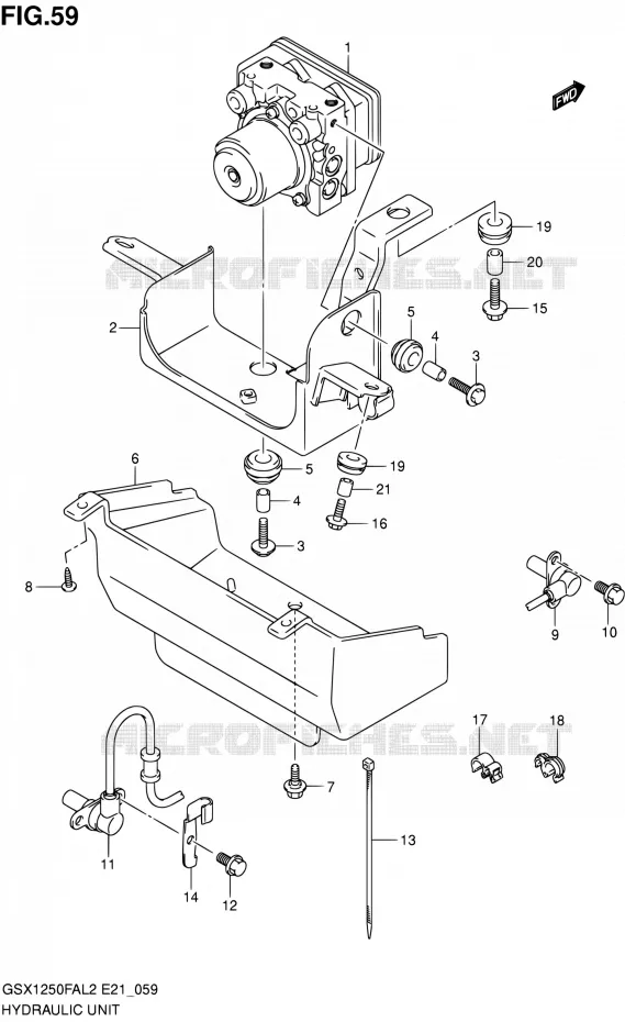 ABS SYSTEM Suzuki MOTO 1250 GSX-F 2013  GSX1250FAL2(E21)