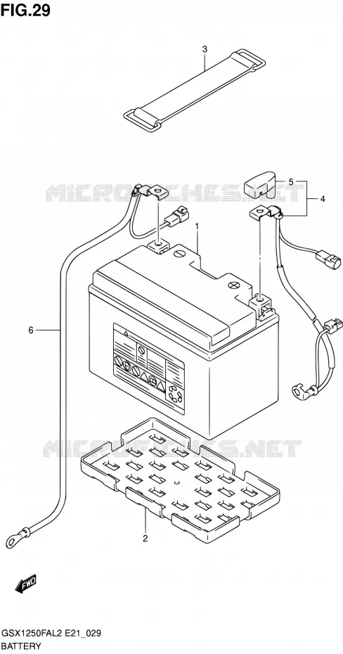 BATTERY Suzuki MOTO 1250 GSX-F 2012  GSX1250FAL2(E21)