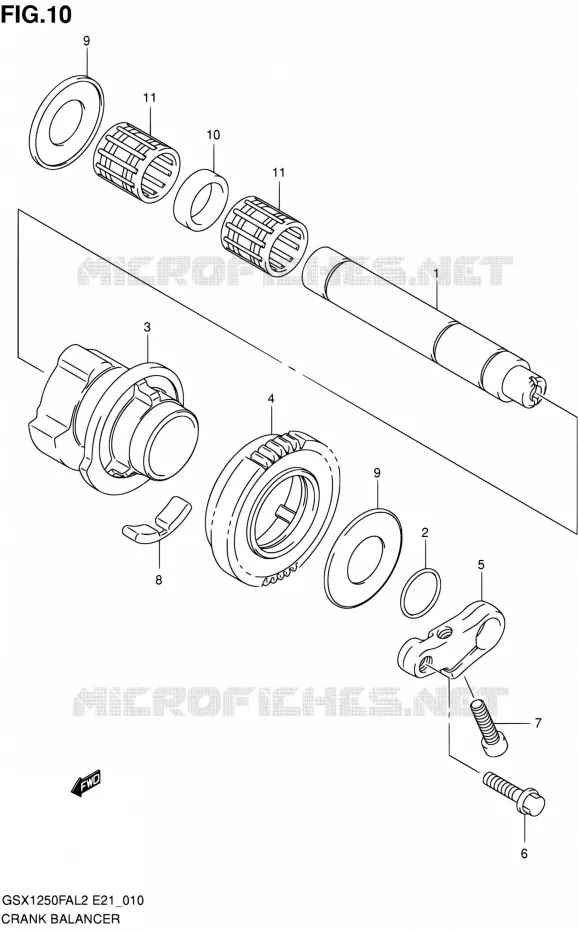 CRANK BALANCER Suzuki MOTO 1250 GSX-F 2013  GSX1250FAL2(E21)