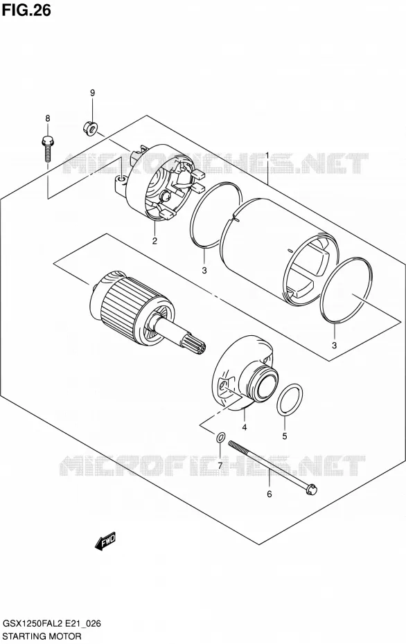 STARTER MOTOR Suzuki MOTO 1250 GSX-F 2014  GSX1250FAL2(E21)