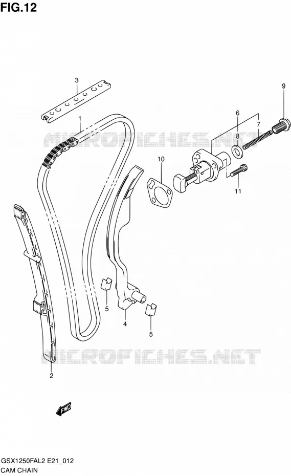 TIMING Suzuki MOTO 1250 GSX-F 2012  GSX1250FAL2(E21)