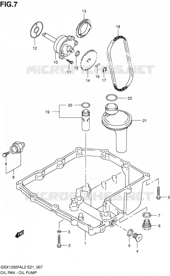 OIL PAN - OIL PUMP Suzuki MOTO 1250 GSX-F 2012  GSX1250FAL2(E24)