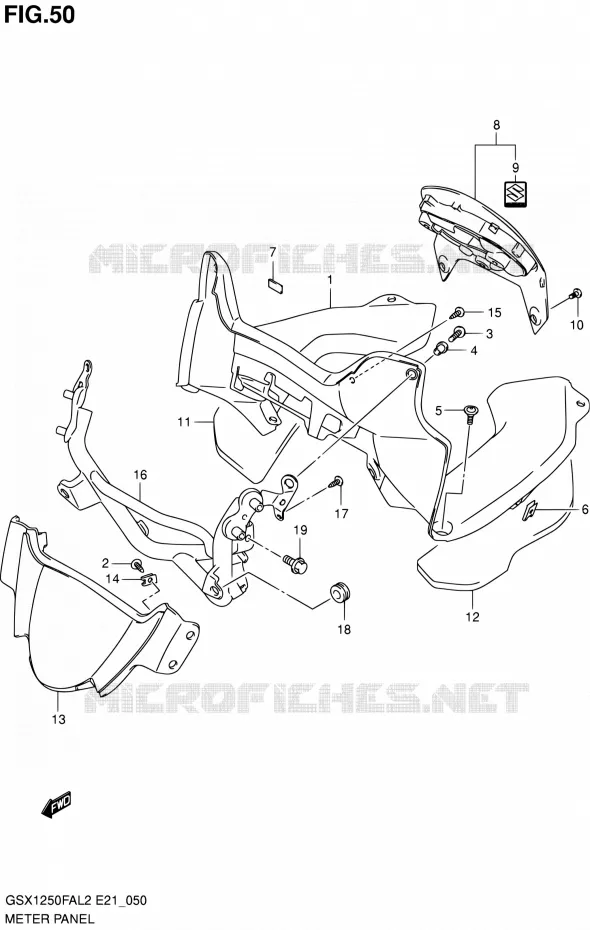 SPEEDOMETER PANEL Suzuki MOTO 1250 GSX-F 2012  GSX1250FAL2(E24)
