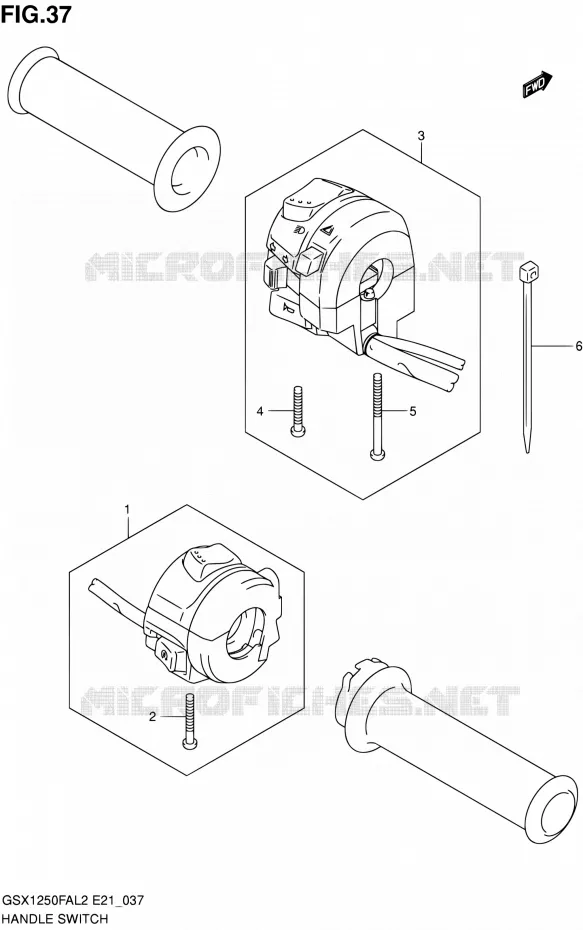 SWITCHES Suzuki MOTO 1250 GSX-F 2012  GSX1250FAL2(E24)