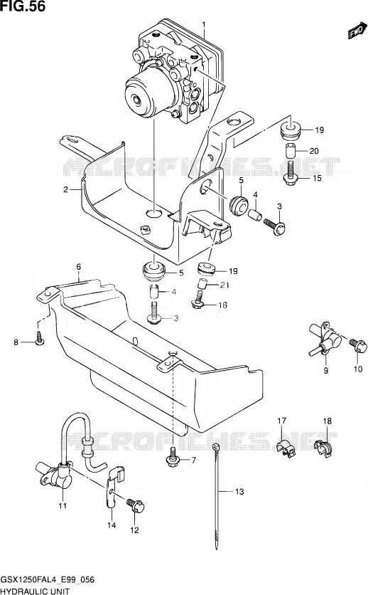 ABS SYSTEM Suzuki MOTO 1250 GSX-F 2014  GSX1250FA L4 (E99)