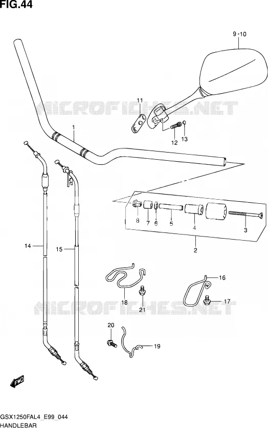 HANDELBAR Suzuki MOTO 1250 GSX-F 2014  GSX1250FA L4 (E99)