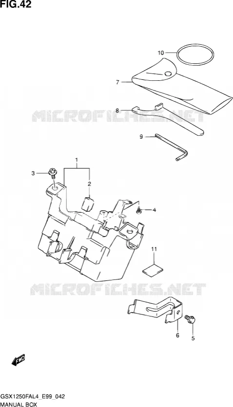 TOOL BOX Suzuki MOTO 1250 GSX-F 2014  GSX1250FA L4 (E99)