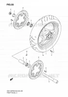 FRONT WHEEL (MODEL K8/K9) for Suzuki HAYABUSA 1300 2008