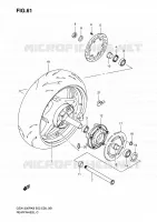REAR WHEEL (MODEL K8/K9) for Suzuki HAYABUSA 1300 2008