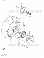 REAR WHEEL (MODEL K8/K9) for Suzuki HAYABUSA 1300 2008