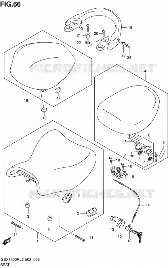 SEAT Suzuki MOTO 1300 HAYABUSA 2012  GSX1300RL2(E02)