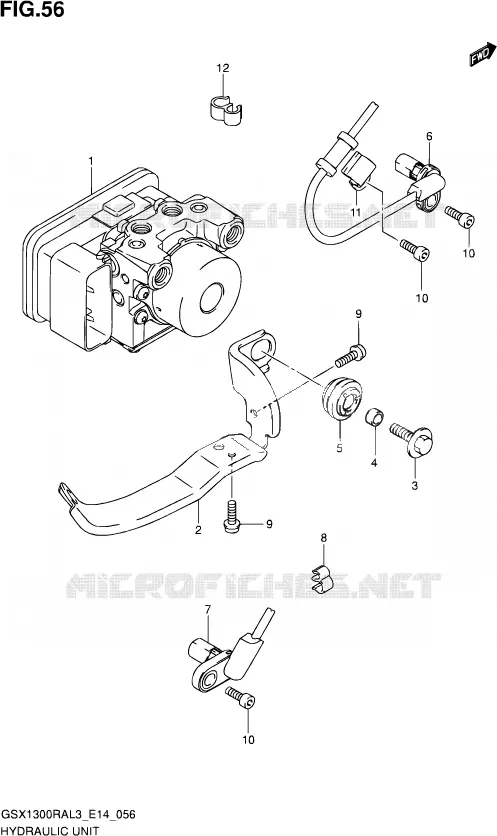 ABS SYSTEM Suzuki MOTO 1300 HAYABUSA 2013  GSX1300RA L3 (E14)