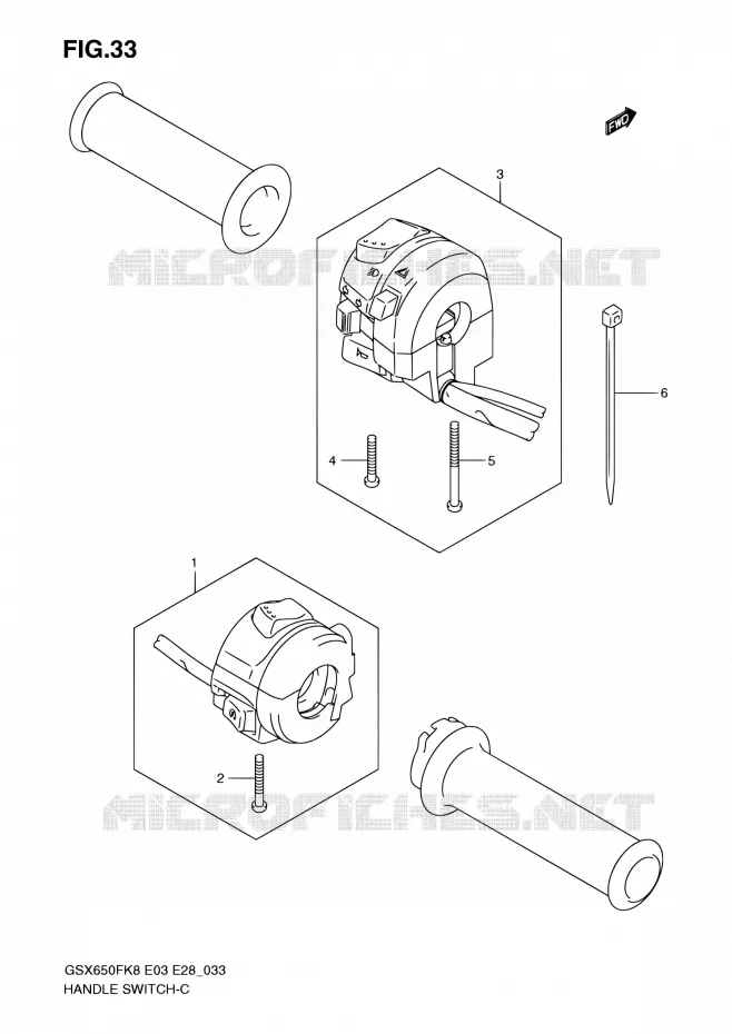 SWITCHES Suzuki MOTO 650 GSX-F 2008  GSX650F K8 (E03,E28,E33)