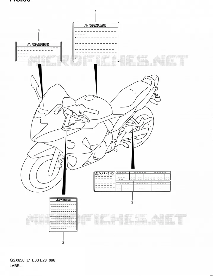LABEL (GSX650FAL1 E28) Suzuki MOTO 650 GSX-F 2011  GSX650F L1 (E03,E28,E33)