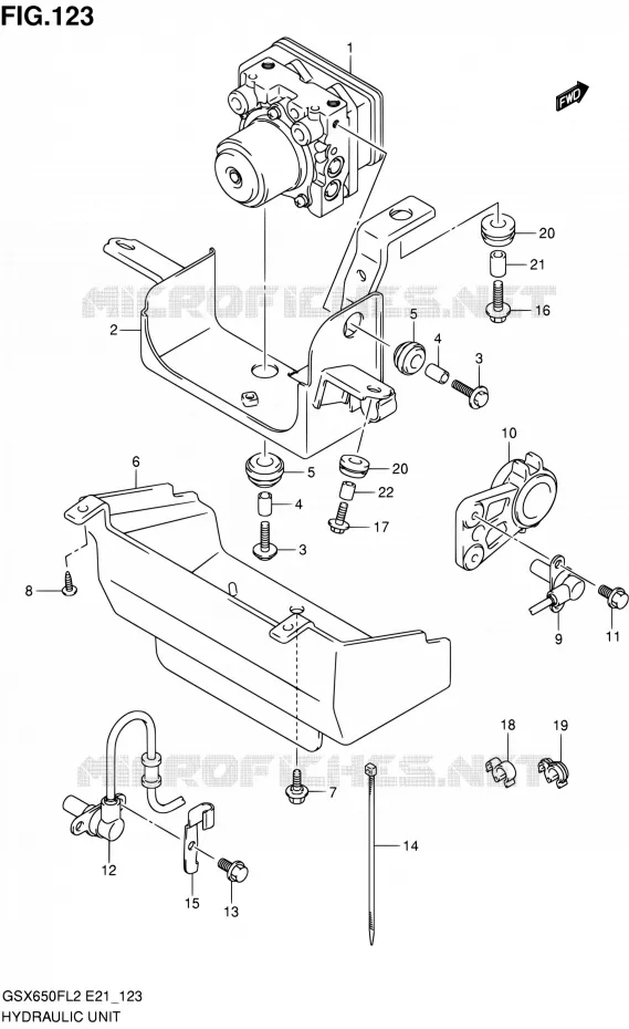 ABS SYSTEM (GSX650FAL2 E21) Suzuki MOTO 650 GSX-F 2012  GSX650FL2(E21)
