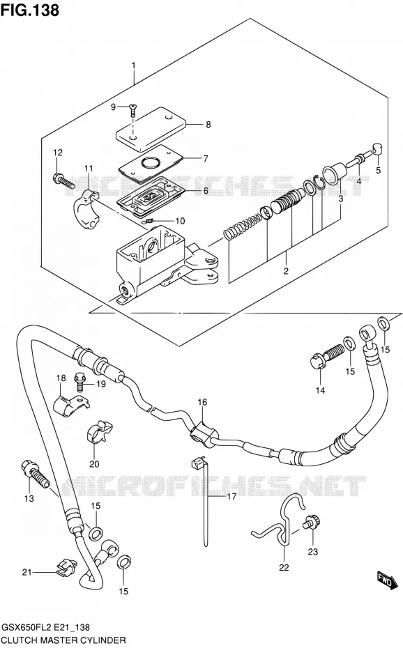 CLUTCH MASTER CYLINDER Suzuki MOTO 650 GSX-F 2012  GSX650FL2(E24)