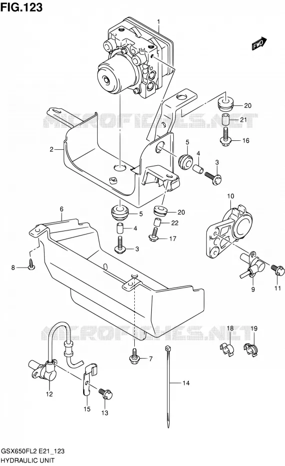 ABS SYSTEM (GSX650FAL2 E21) Suzuki MOTO 650 GSX-F 2012  GSX650FAL2(E21)