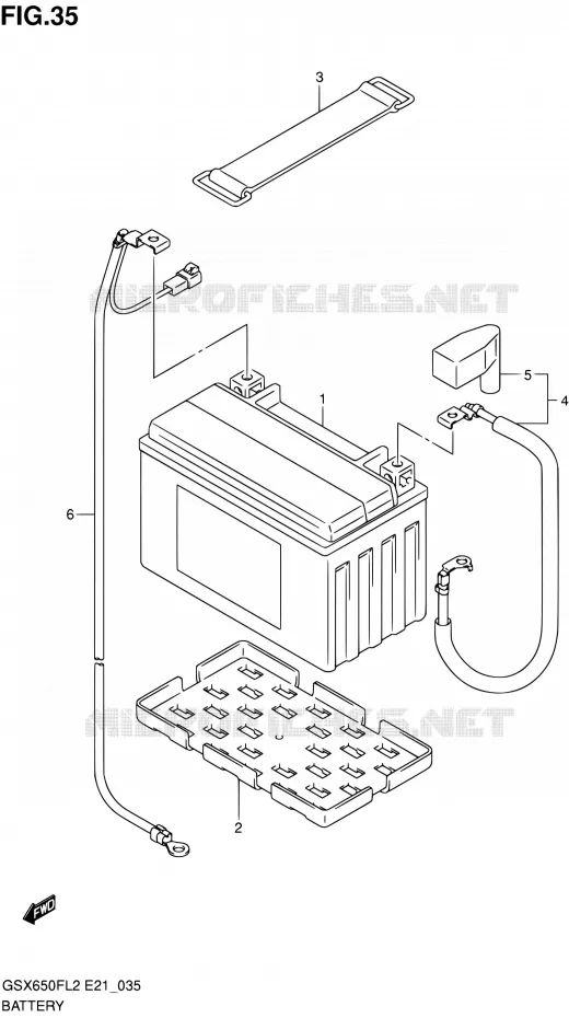 BATTERY (GSX650FUL2 E24) Suzuki MOTO 650 GSX-F 2012  GSX650FAL2(E21)