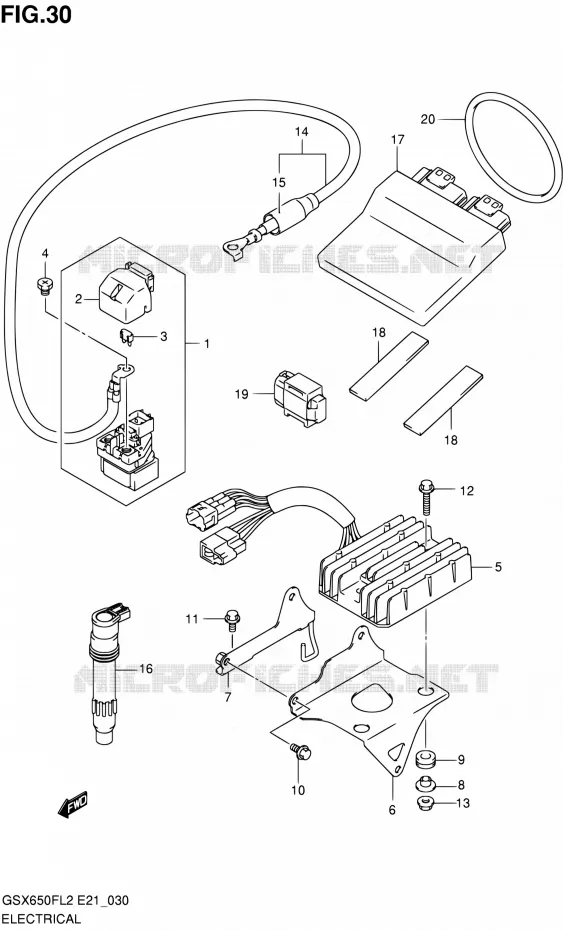 ELCTRICAL (GSX650FAL2 E21) Suzuki MOTO 650 GSX-F 2013  GSX650FAL2(E21)