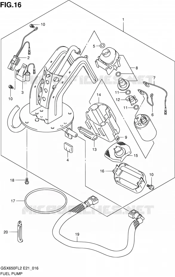 FUEL PUMP Suzuki MOTO 650 GSX-F 2012  GSX650FAL2(E21)