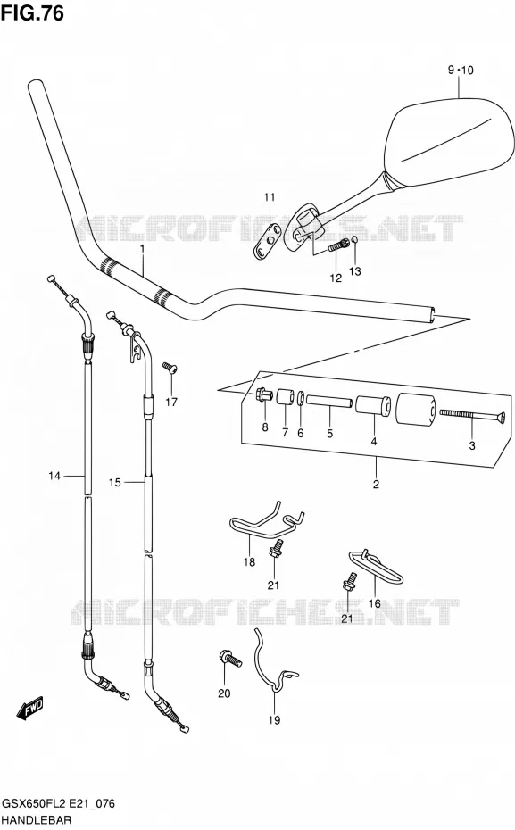 HANDELBAR Suzuki MOTO 650 GSX-F 2016  GSX650FAL2(E21)