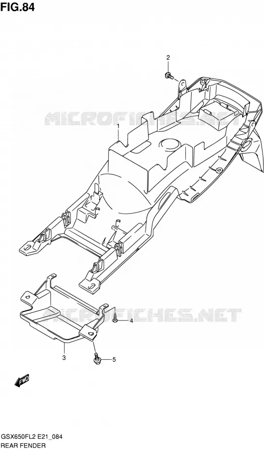 REAR FEDNER (GSX650FL2 E24) Suzuki MOTO 650 GSX-F 2016  GSX650FAL2(E21)