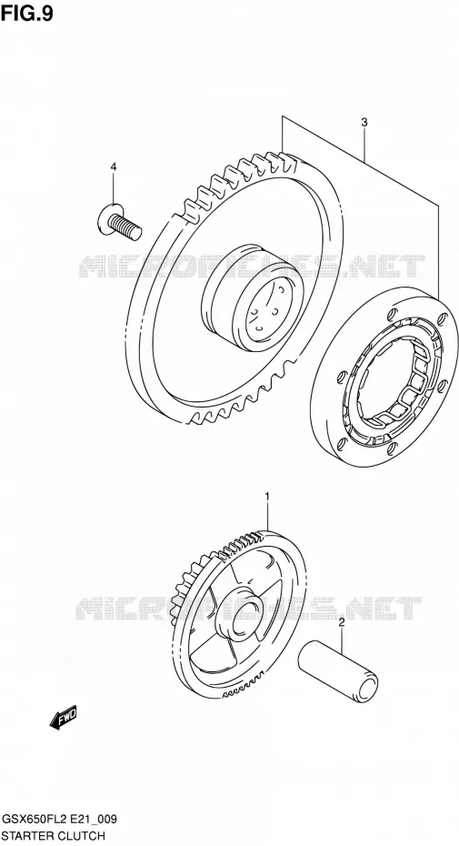 STARTER MOTOR CLUTCH Suzuki MOTO 650 GSX-F 2013  GSX650FAL2(E21)