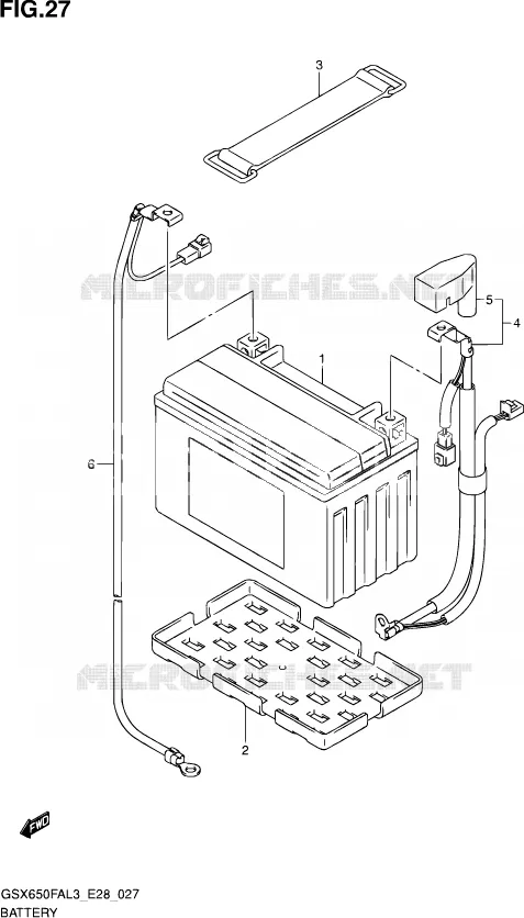 BATTERY Suzuki MOTO 650 GSX-F 2013  GSX650FA L3