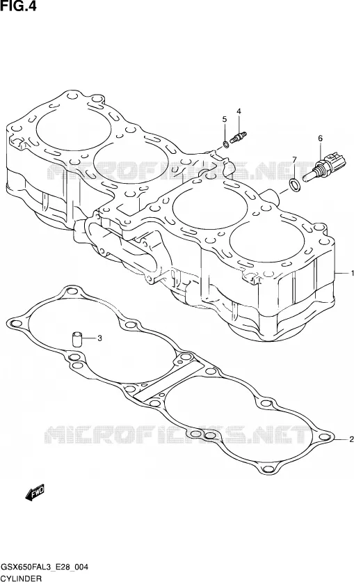 CYLINDER Suzuki MOTO 650 GSX-F 2013  GSX650FA L3