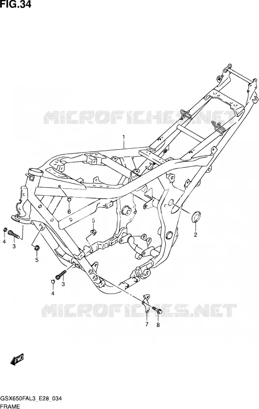 FRAME Suzuki MOTO 650 GSX-F 2013  GSX650FA L3