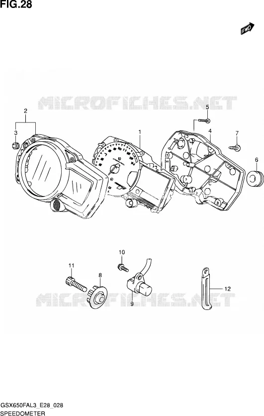 SPEEDOMETER Suzuki MOTO 650 GSX-F 2013  GSX650FA L3