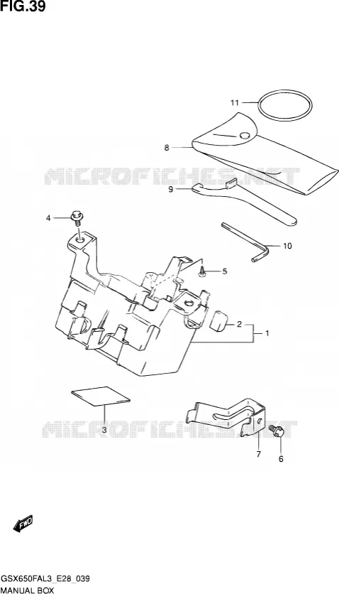 TOOL BOX Suzuki MOTO 650 GSX-F 2013  GSX650FA L3