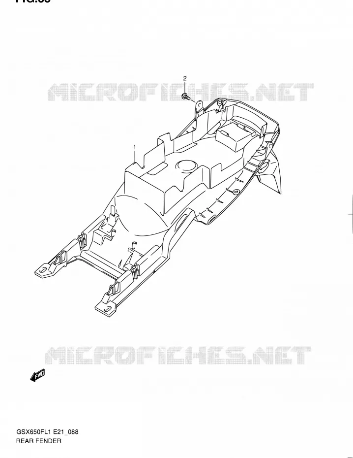 REAR FEDNER (GSX650FUAL1 E21) Suzuki MOTO 650 GSX-F 2011  GSX650FUL1(E24)