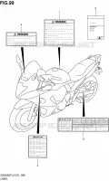 LABEL (GSX650FUL2 E21) for Suzuki GSX-F 650 2012