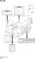 LABEL (GSX650FUL2 E24) for Suzuki GSX-F 650 2012