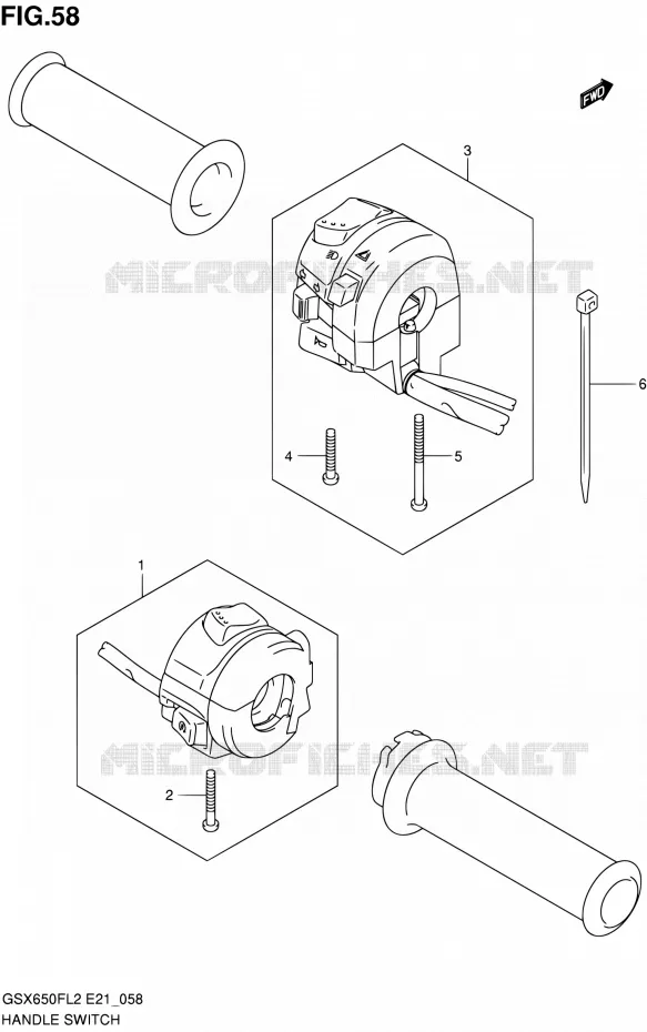 SWITCHES Suzuki MOTO 650 GSX-F 2012  GSX650FUL2(E24)
