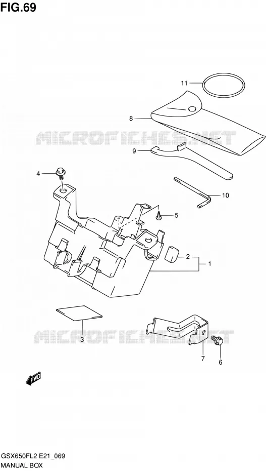 TOOL BOX Suzuki MOTO 650 GSX-F 2012  GSX650FUL2(E24)