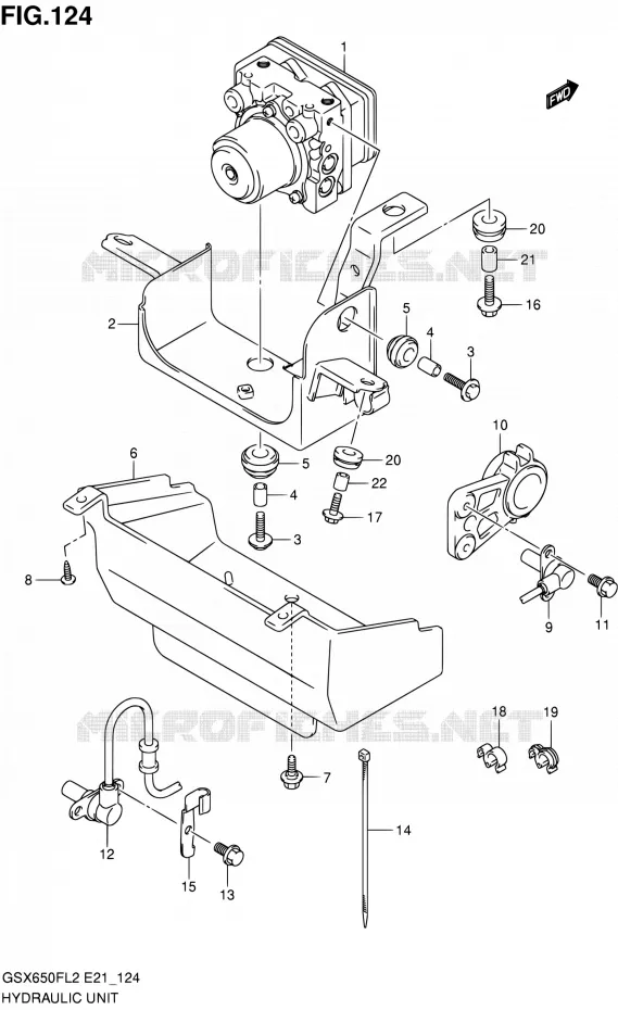 ABS SYSTEM (GSX650FUAL2 E21) Suzuki MOTO 650 GSX-F 2012  GSX650FUAL2(E21)
