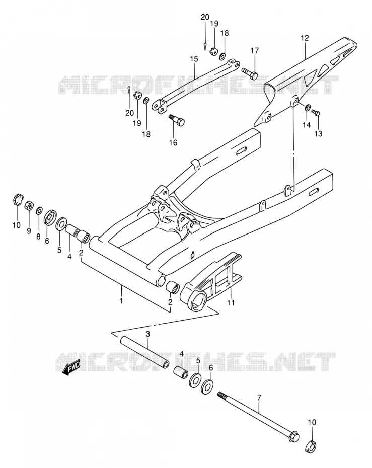 SWINGARM Suzuki MOTO 750 GSX-F 1990  GSX750FL(E02)