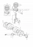 CRANKSHAFT for Suzuki GSX-F 750 1989