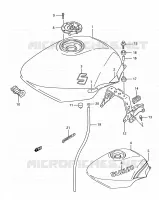 FUEL TANK (MODELE K/L) for Suzuki GSX-F 750 1989