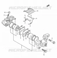 REAR CALIPER (MODELE K/L/M/N) for Suzuki GSX-F 750 1989