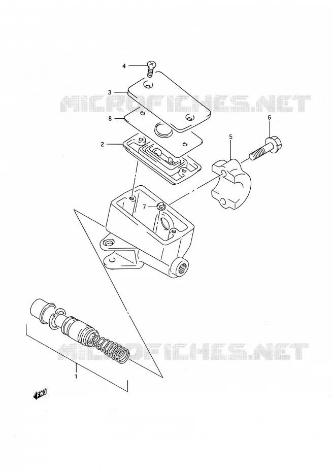 FR. MASTER CYLINDER Suzuki MOTO 750 GSX-F 1994  GSX750F R (E03,E28,E33)