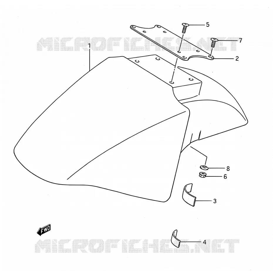 FRONT FENDER Suzuki MOTO 750 GSX-F 1994  GSX750F R (E03,E28,E33)