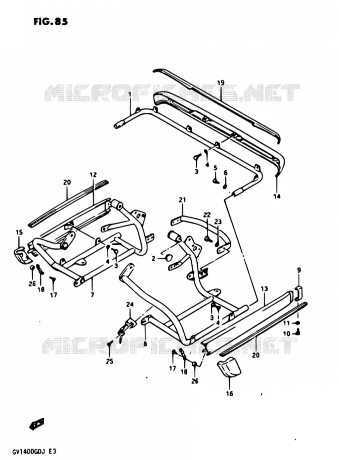 BUMPER NO.1 Suzuki MOTO 1400 CAVALCADE 1987  GV1400GD H/GV1400GC H
