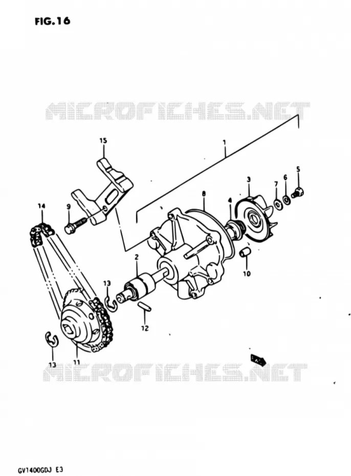 WATER PUMP Suzuki MOTO 1400 CAVALCADE 1987  GV1400GD H/GV1400GC H